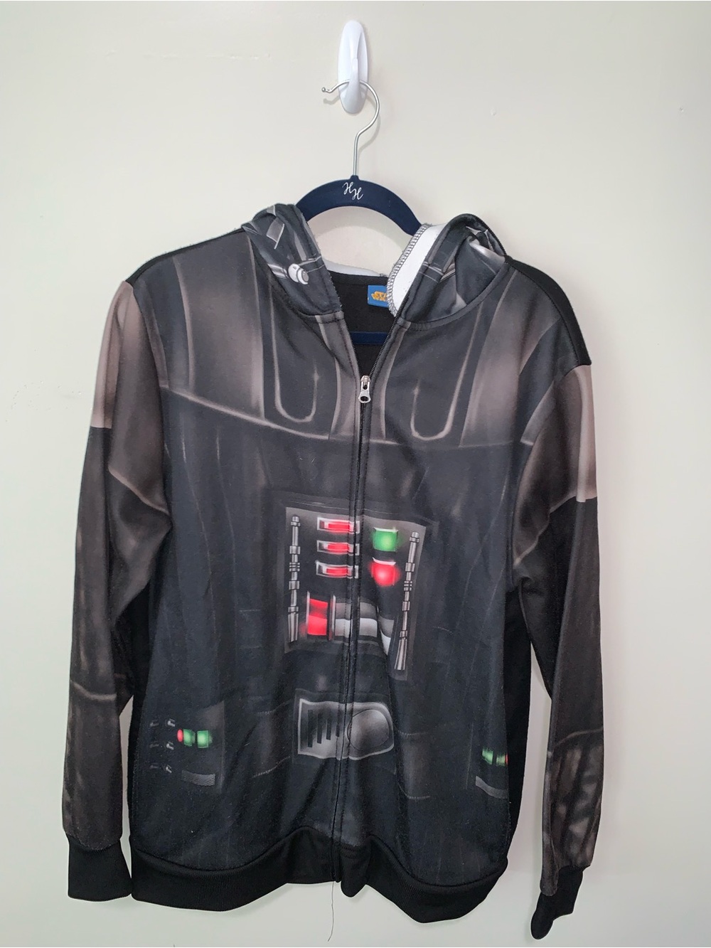 Star Wars Black Darth Vader Costume Zip-Up Hoodie
